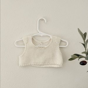Hand knit crop sweater